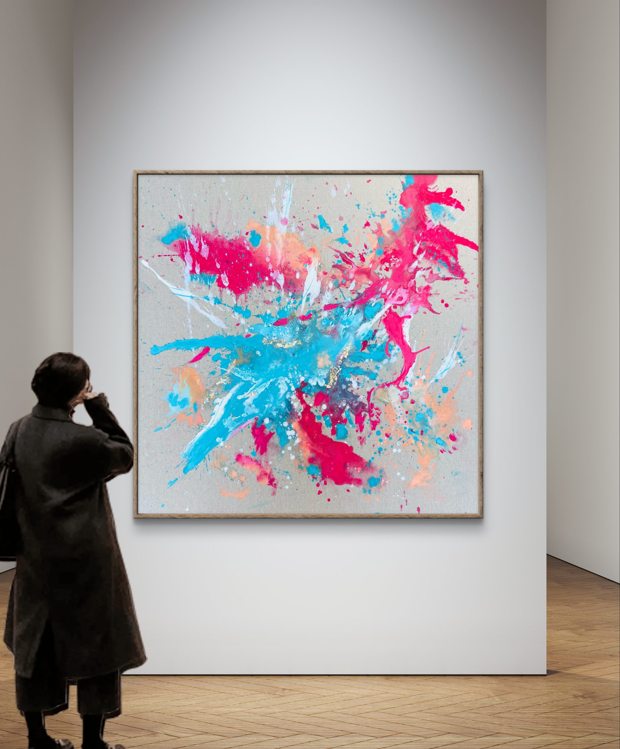 FARBENFLUG I 90 x 90 cm – Bild 2