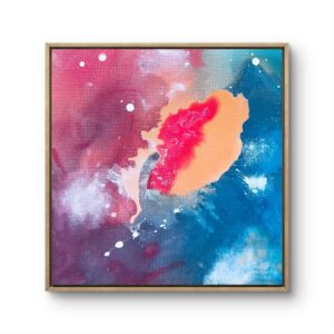 abstraktes Acrylbild Aurora mini 30x30 cm moderne Kunst auf Leinwand