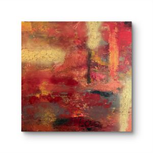 modernes Acrylbild abstrakte Kunst auf Leinwand EMBER von Anna Noy 70x70 cm