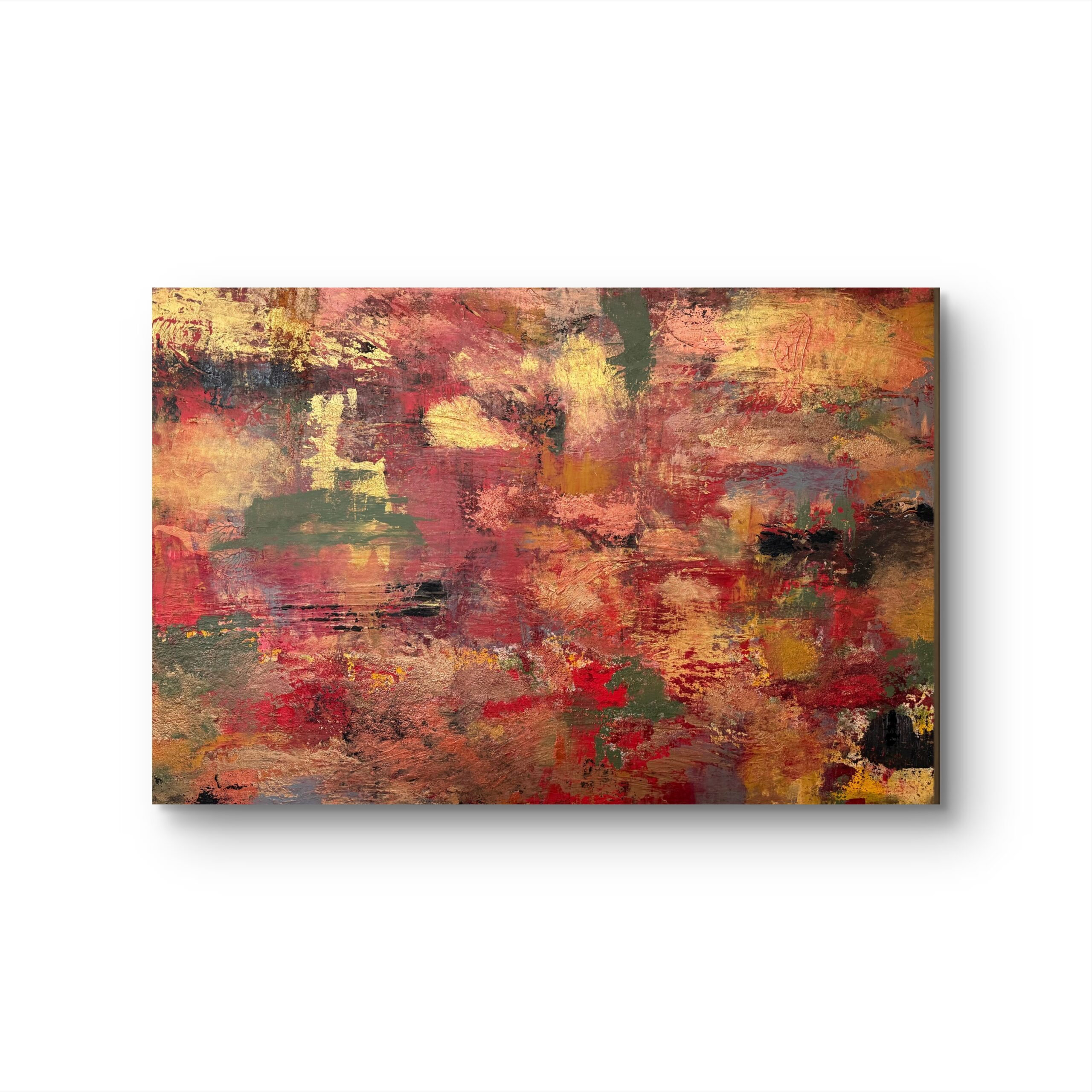 großes abstraktes Wandbild Für Immer 80x120 cm moderne Acrylkunst auf Leinwand