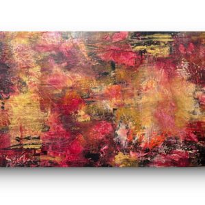 modernes Acrylbild Burning Energy 70x140 cm abstrakte Kunst auf Leinwand