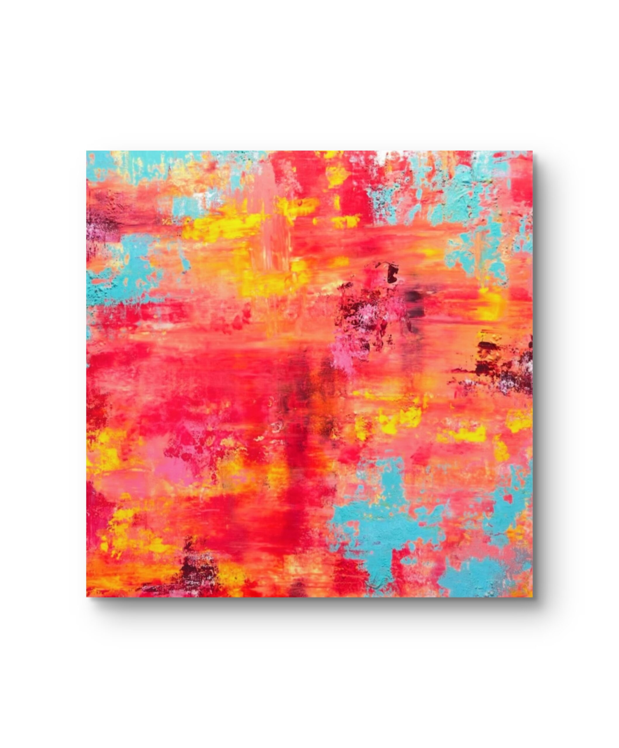 modernes Wandbild Joy 90x90 cm abstrakte Acrylkunst auf Leinwand