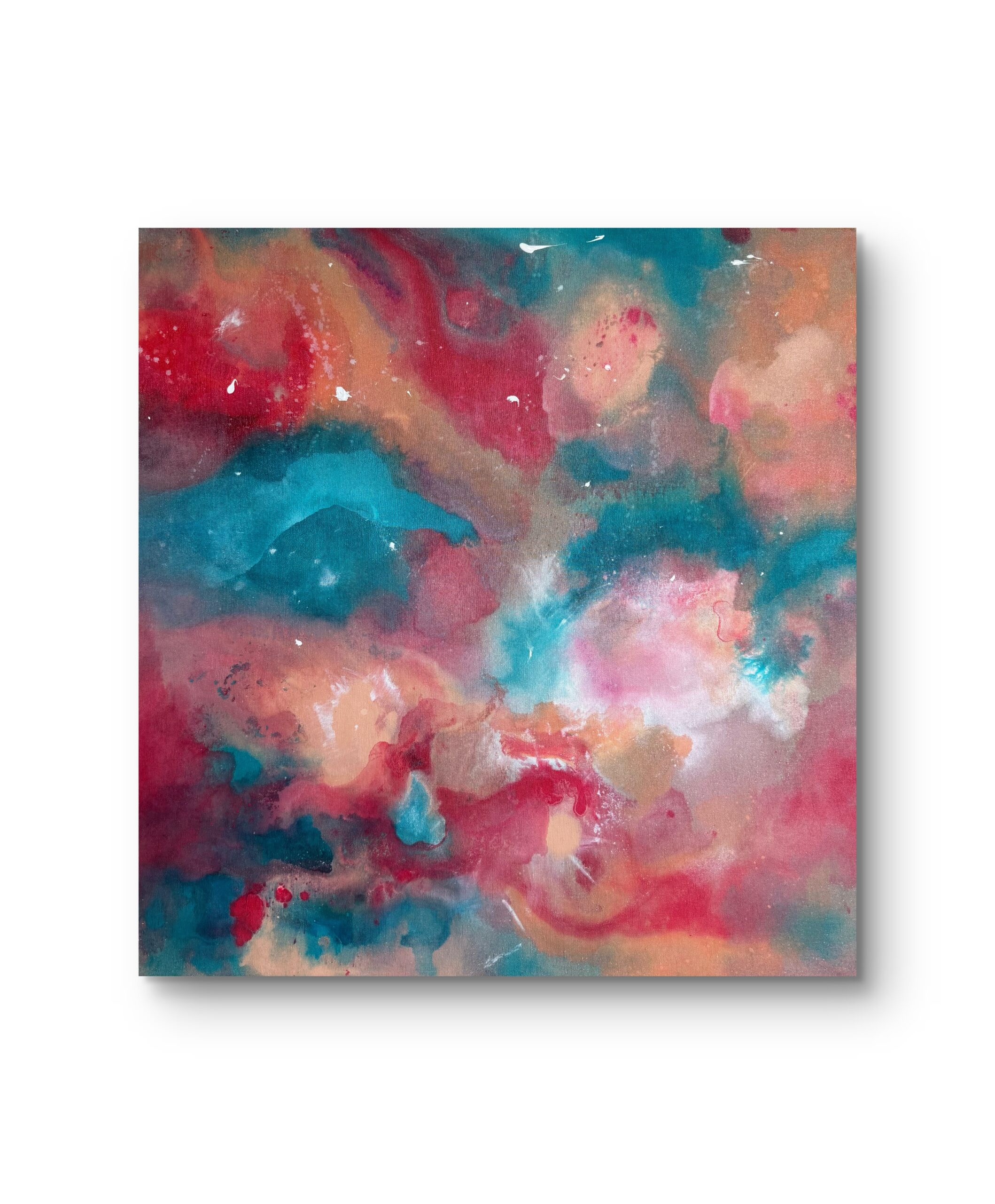 abstraktes Wandbild Aurora 80x80 cm moderne Acrylkunst auf Leinwand
